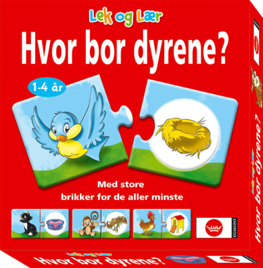 Hvor Bor Dyrene? Barnespill for De Aller Minste med Store Brikker