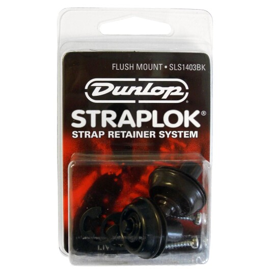 Dunlop Sls 1403bk Svart Flush Straplok