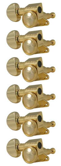 Grover 505gl6 Mini Roto-Grip Locking 6-In-Line, Lefthand, Treble Side Gull