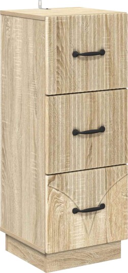vidaXL Skuffeskap Sonoma eik 33 x 34,5 x 87 cm Konstruert tre vidaXL Skuffeskap Sonoma eik 33 x 34,5 x 87 cm Konstruert tre