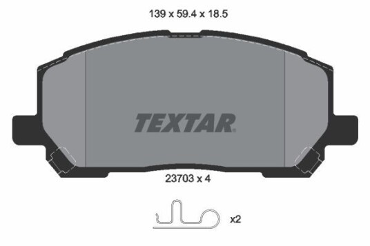 Bremseklosser TEXTAR 2370301 Bremseklosser TEXTAR 2370301