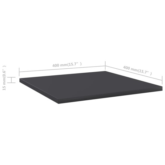 vidaXL Hylleplater 8 stk gr? 40x40x1,5 cm sponplate