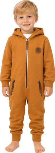 Bruse bomull jumpsuit Gran Bone Brown gulbrun (128/8 år)