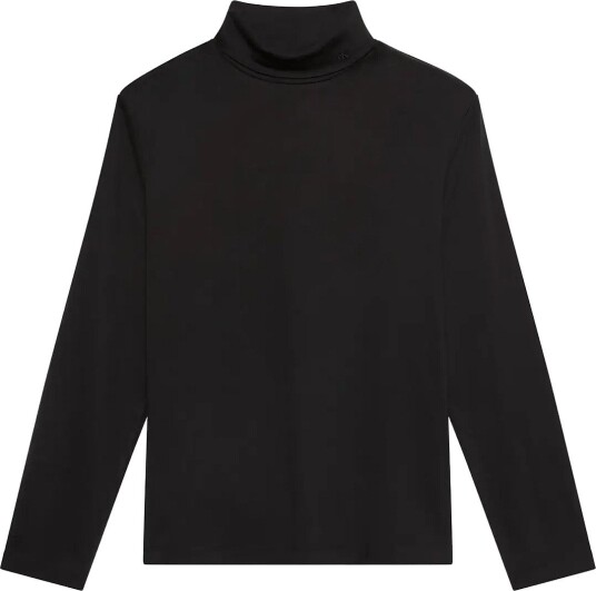 Calvin Klein Ls Lightweight Supima Rollneck T   Black   XXL