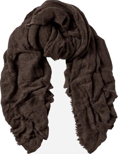 Natura Cashmere Alba luxury cashmere scarf OS brun herre