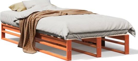  Sengeramme uten madrass voksbrun 75x190 cm heltre furu 8721102853340