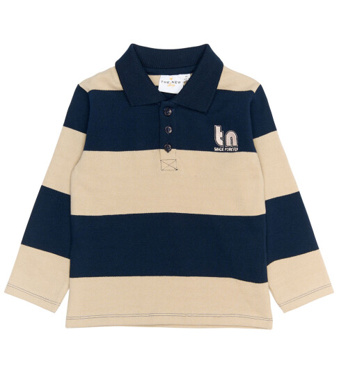 The New Siblings Poloskjorte TnstRinon Navy Blazer Striped The New 1½ år (86) Polo Blå Brun