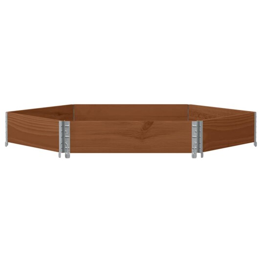 Høybed sekskantet brun 160x160 cm heltre furu