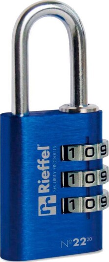 Rieffel Kodelås 22/20 20 mm (Nr. 22) Blå