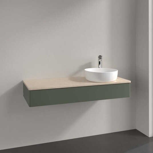 Villeroy & Boch Antao Servantskap med 1 skuff 120x50x19 cm m/lys Grønn Matt/Crème
