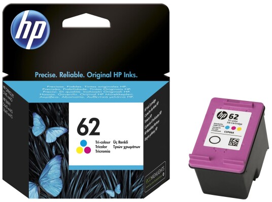 HP blekkpatron 62 Cyan Magenta Gul HP blekkpatron 62 Cyan Magenta Gul