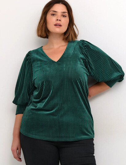 Kaffe Curve Kccacanna Blouse - Green - XL Kaffe Curve Kccacanna Blouse - Green - XL