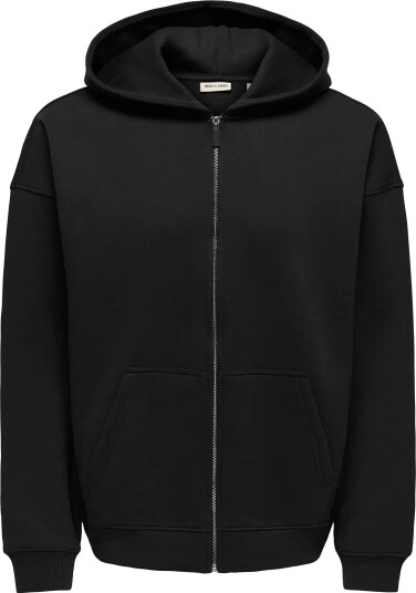 ONLY & SONS Onsceres Ovz Zip Hoodie Sweat Noos Black XL