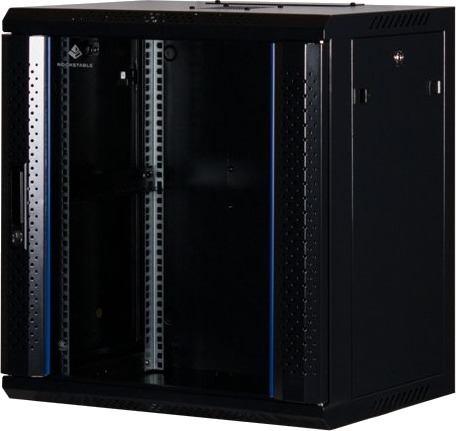 Rockstable Rs19-6412 Veggmonterbar Hylle 12U 60 Kg Nøkkellås Sort
