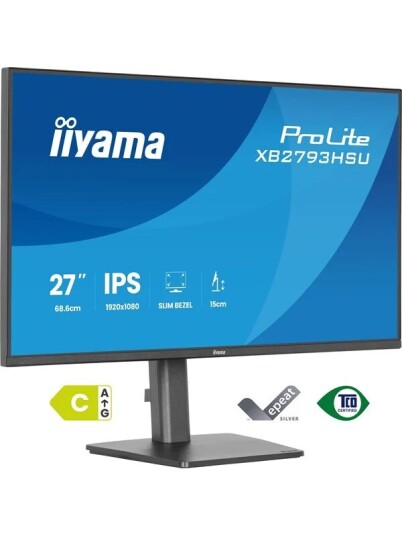 Iiyama ProLite XB2793HSU 27" FHD IPS PC-skjerm 120Hz Svart