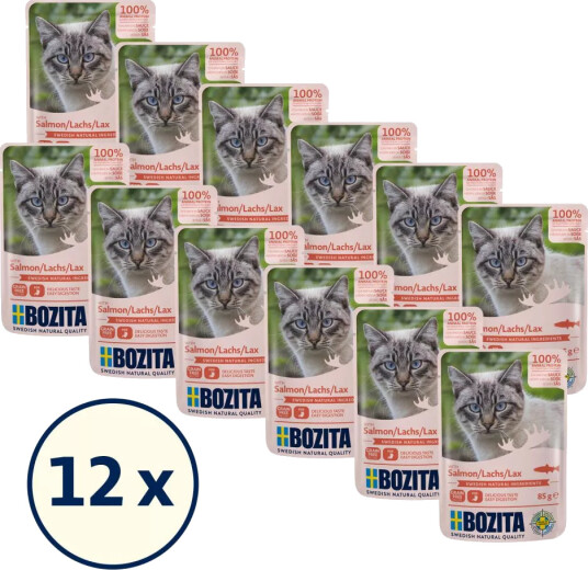Bozita Feline Kjøttbiter i Saus Laks 85 g Bozita Feline Kjøttbiter i Saus Laks 85 g