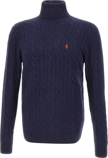 Polo Ralph Lauren 2/15 Wool/Cash Rws Lsl Plo HUNTER NAVY L