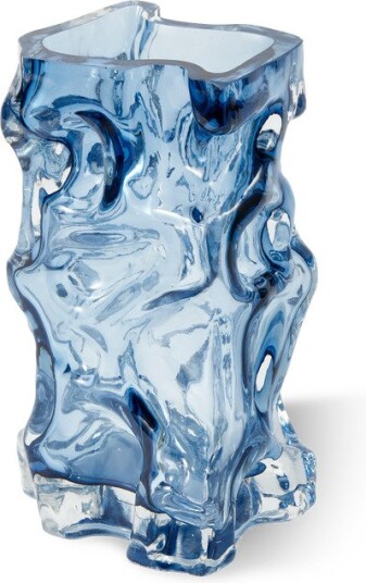 POLSPOTTEN Vase Ice   Blue   L16X W15X H29CM