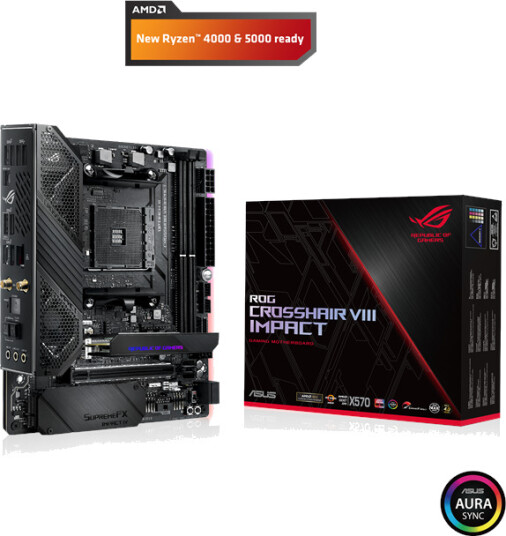 ASUS ROG Crosshair VIII Impact Mini-DTX Hovedkort AMD X570 Socket AM4 DDR4 ASUS ROG Crosshair VIII Impact Mini-DTX Hovedkort AMD X570 Socket AM4 DDR4