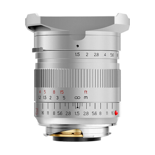 TTArtisan 21mm f/1.5 Til M-fatning. Sølv TTArtisan 21mm f/1.5 Til M-fatning. Sølv
