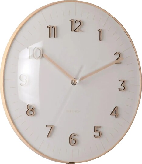 KARLSSON Wall Clock Esencia Dome Warm Grey   Grey   Ø 30 CM