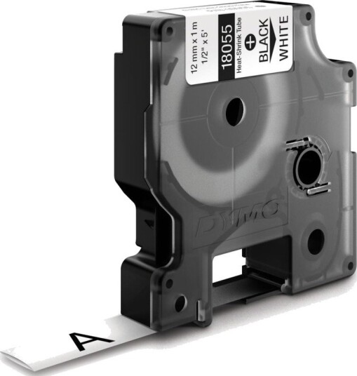 DYMO® Rhino-tape, krympeflex, 12 mm, svart på hvitt