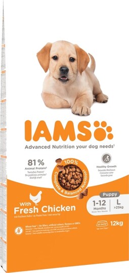 Iams Tørrfôr Puppy Advanced Nutrition Large Med Kylling 2 X 12 kg