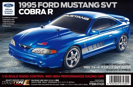 Tamiya 47430 1/10 1995 Ford Mustang SVT Cobra R TT-01 Type E Tamiya 47430 1/10 1995 Ford Mustang SVT Cobra R TT-01 Type E