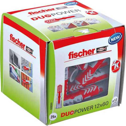 Fischer DuoPower 12x60 mm Ekspansjonsanker 25 stk