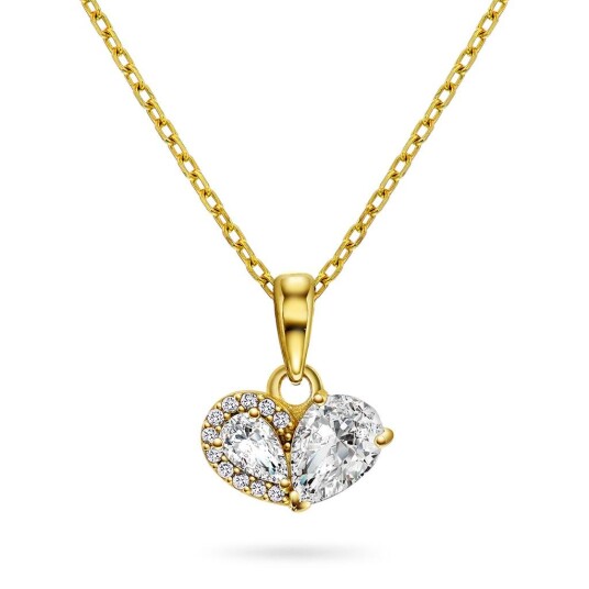 Pan Jewelry Smykke i 925 forgylt sølv med zirkonia Pan Jewelry Smykke i 925 forgylt sølv med zirkonia