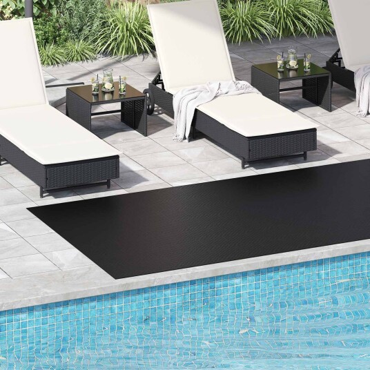 vidaXL Gulv Matte Svart 1,5 x 4 m Gummi