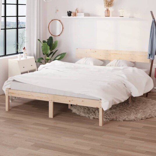 vidaXL Sengeramme heltre furu 150x200 cm UK King vidaXL Sengeramme heltre furu 150x200 cm UK King