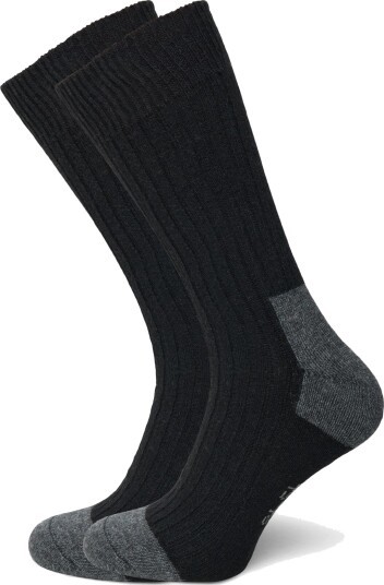 Alpacasocks&Co Merino Cashmere Ribbed Crew 1 Pack Black 45 48