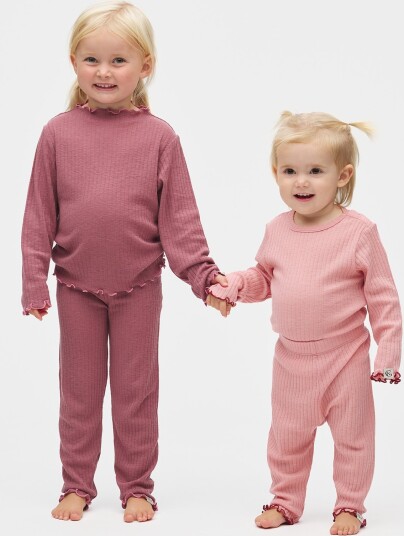 Gullkorn Korund Ull Baby Sett Rosa 86