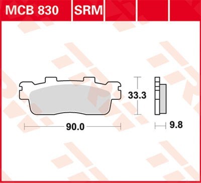 Bremseklosser TRW MCB830 Bremseklosser TRW MCB830