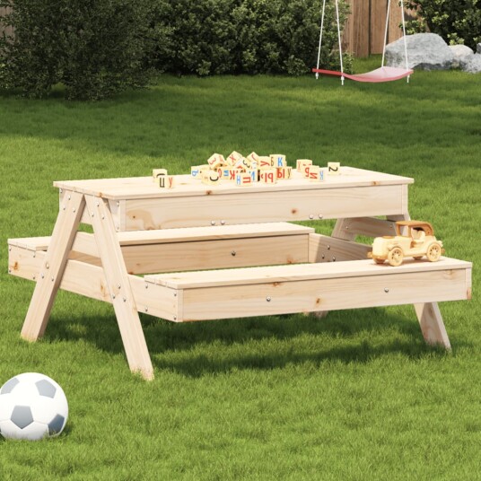  Piknikbord med sandkasse for barn heltre furu 832592