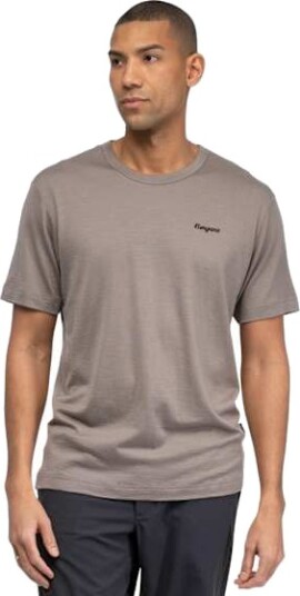 Bergans Men"s Logo Merino Tee Rock Taupe XL Bergans Men"s Logo Merino Tee Rock Taupe XL