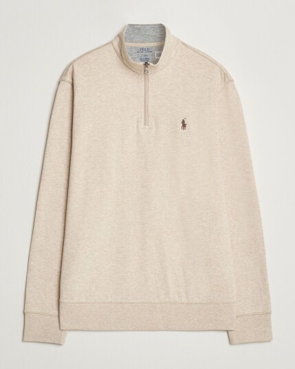 Polo Ralph Lauren Tech Double Knit Half Zip Expedition Dune Heather