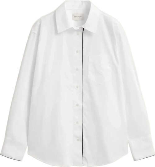 Gant Rel Classic Poplin Piping Shirt WHITE 38