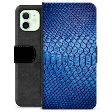 iPhone 12 Premium Lommebok-deksel Lær