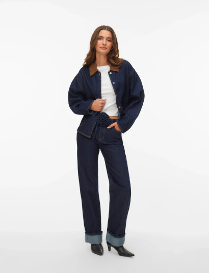 Vero Moda Vmallison Mr Straight Rosebelt Jns Si346 Blue 32 x 32