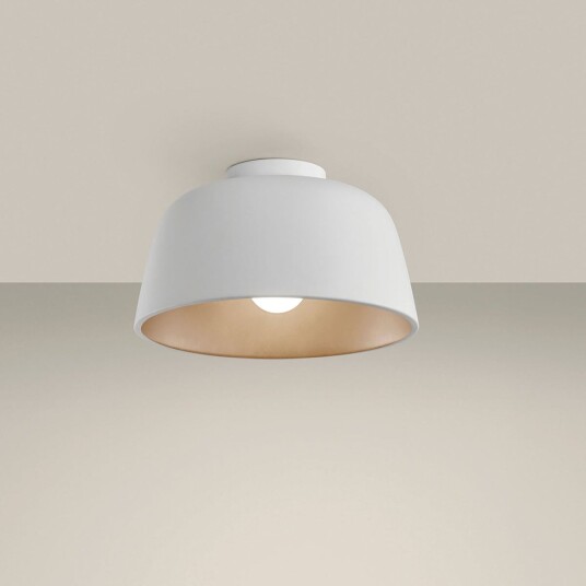 Nordesign Miso taklampe 28,5 cm - Hvit/Gullfarget