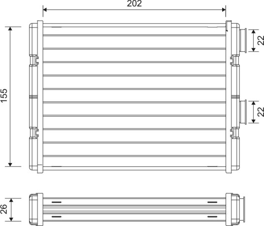 Varmeapparat register VALEO 811592 Varmeapparat register VALEO 811592