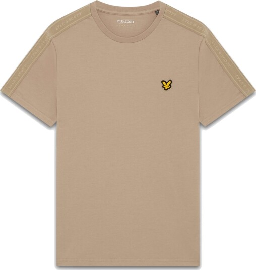 Lyle & Scott Sport Jacquard Tape T Shirt Beige M
