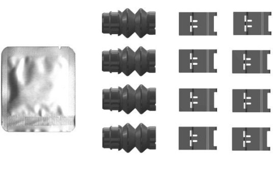 Tilbehørsett, skivebremse belegg TEXTAR 82553100 Tilbehørsett, skivebremse belegg TEXTAR 82553100