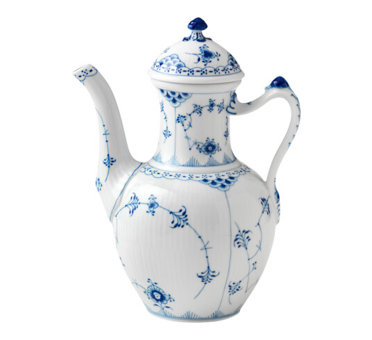 Royal Copenhagen Musselmalt Halvblonde kaffekanne m lokk 1 L Royal Copenhagen Musselmalt Halvblonde kaffekanne m lokk 1 L