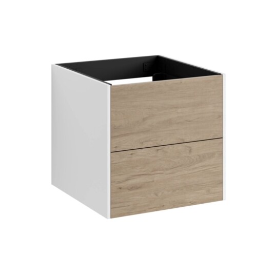 Vikingbad Fay Slett Servantskap Hvit Matt/eik / 60cm Vikingbad Fay Slett Servantskap Hvit Matt/eik / 60cm
