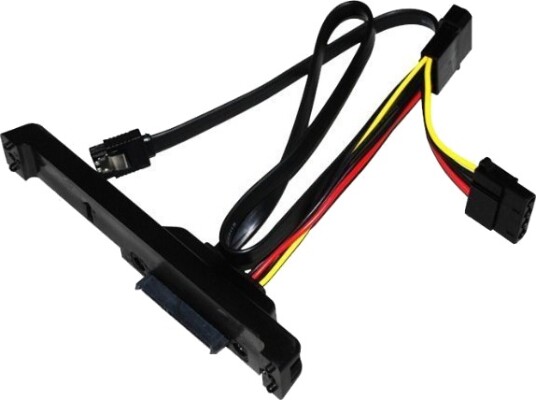 Silverstone Cp05 Sata-Kabel Serial Ata 150/300 Sata-Kombo Hunn Til 4-Pin Intern Strøm Sata 50 Cm Svart