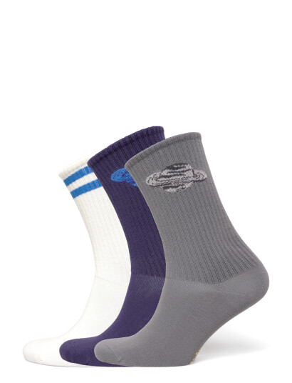 Mini Rodini Planet 3 Pack Socks   Multi/patterned   20/23