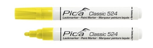 Pica Classic Industry Mærkepen 2-4mm Rund Spids Gul